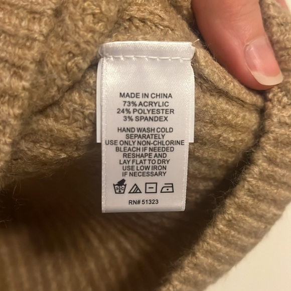 NWT | Nordstrom | L | Half zip colorbock sweater | latte heather - Picture 7 of 10